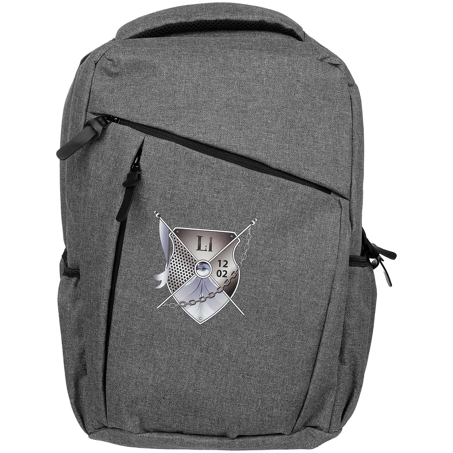 Рюкзак для ноутбука The First, серый с логотипом