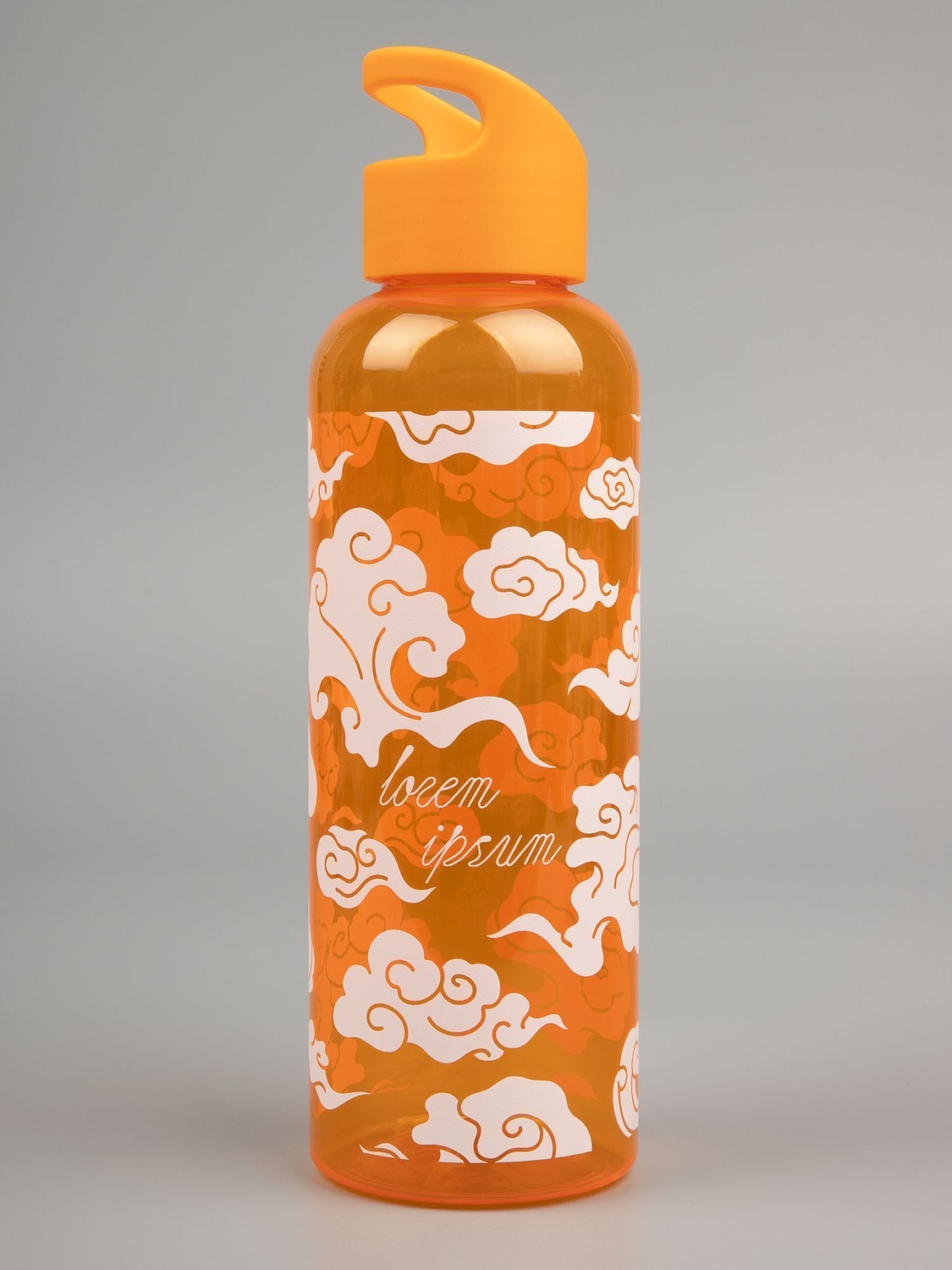 Бутылка для воды Plaske, оранжевая с логотипом