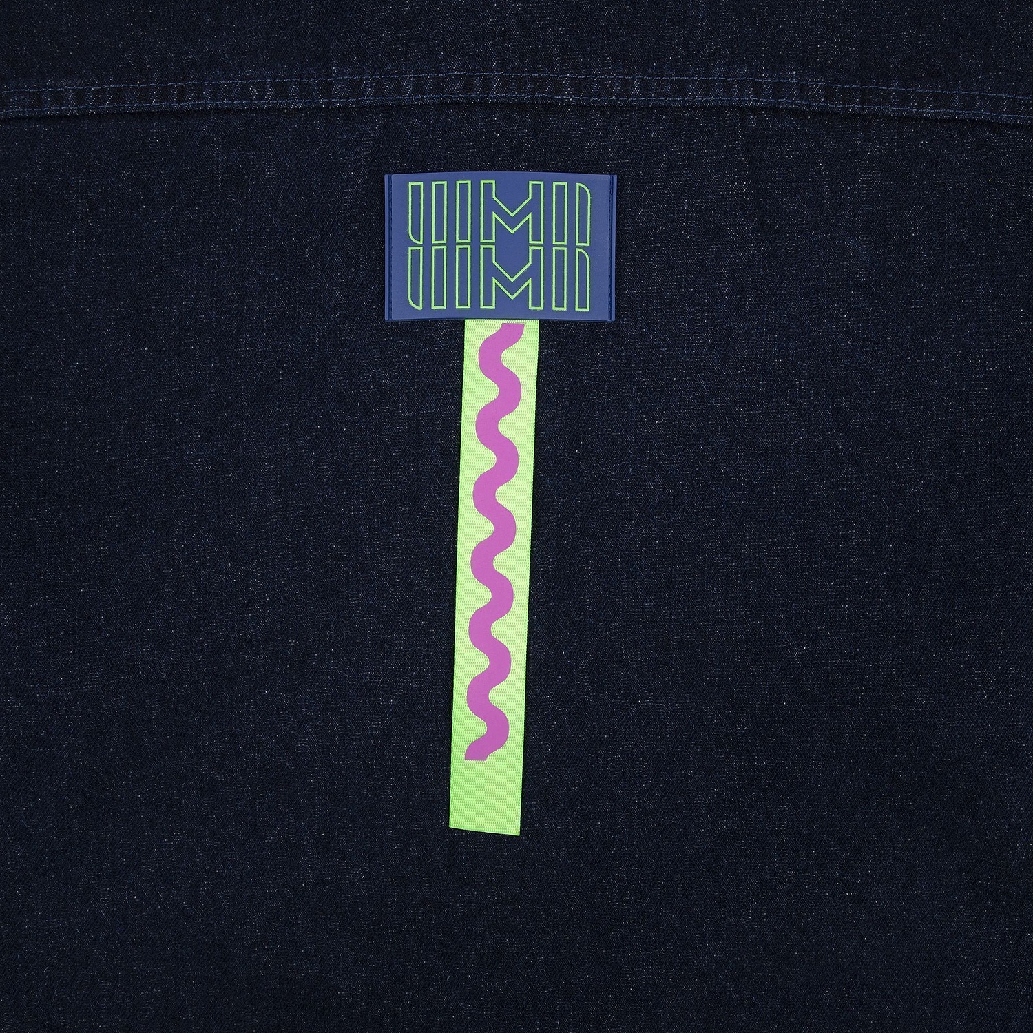 Куртка джинсовая O1, темно-синяя с логотипом