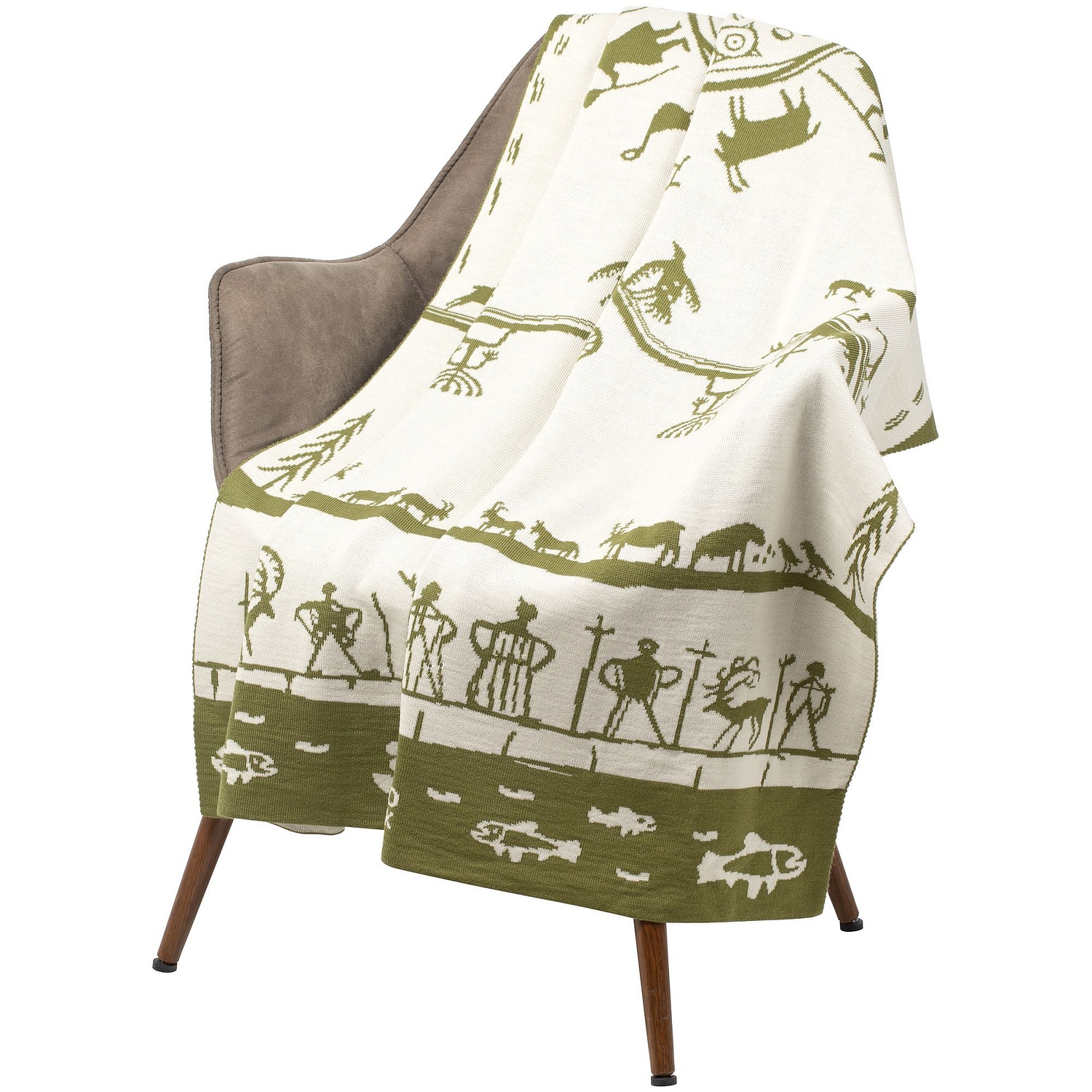 Плед на заказ Tricksy Net, 2 цвета, S, полушерсть с логотипом