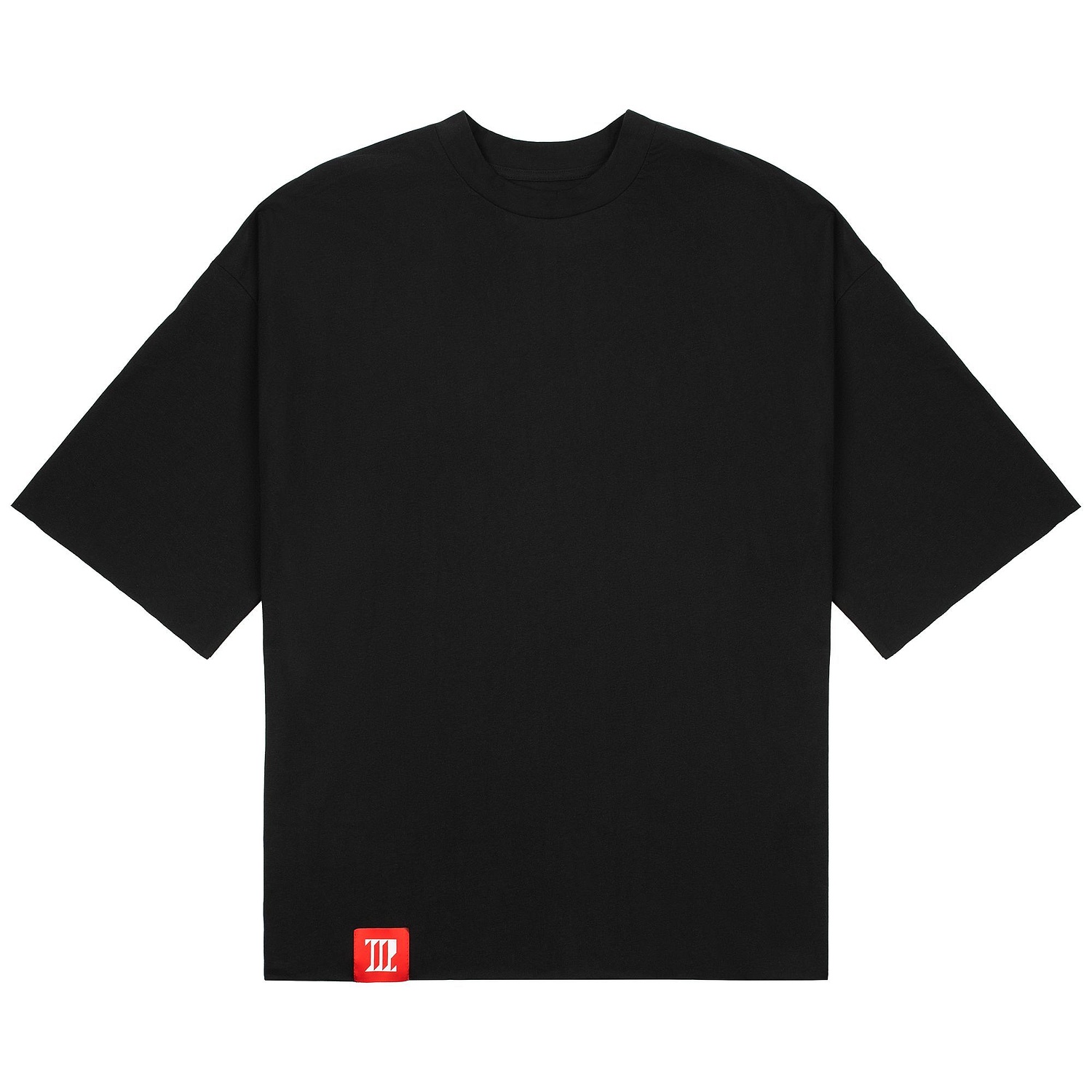 Футболка унисекс оверсайз T1, черная с логотипом