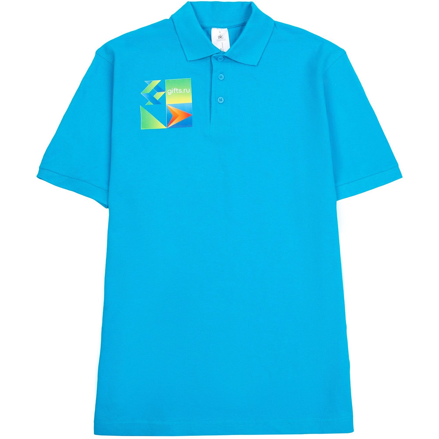 Рубашка поло Safran бирюзовая с логотипом