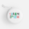 Антистресс-игрушка йо-йо Loopy, белая с логотипом