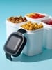Ланчбокс для снеков Lunch Crunch, белый с черным с логотипом