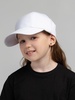 Бейсболка детская Capture Kids, белая с логотипом