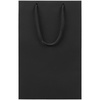 Пакет бумажный Porta S, вертикальный, черный с логотипом