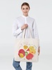 Холщовая сумка "Фрукты", неокрашенная с логотипом