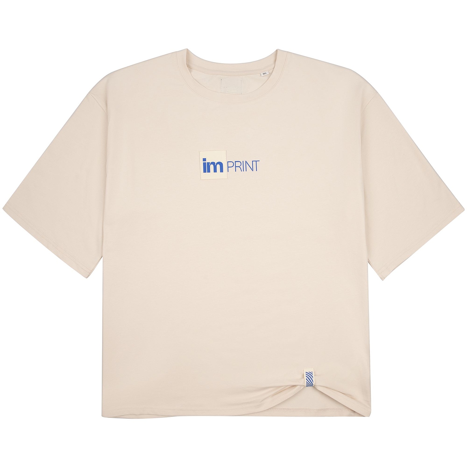 Лейбл хлопковый Doni, L, неокрашенный с логотипом