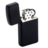 Зажигалка Zippo Slim Matt, матовая черная с логотипом