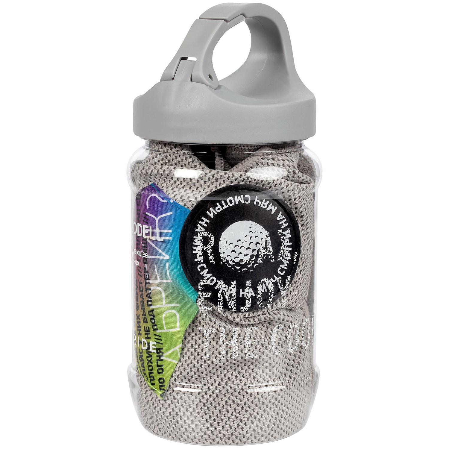 Лейбл из ПВХ Dzeta Round, L, черный с логотипом