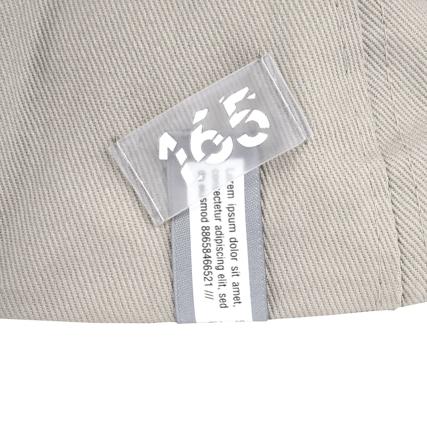 Лейбл тканевый Epsilon, S, серый с логотипом