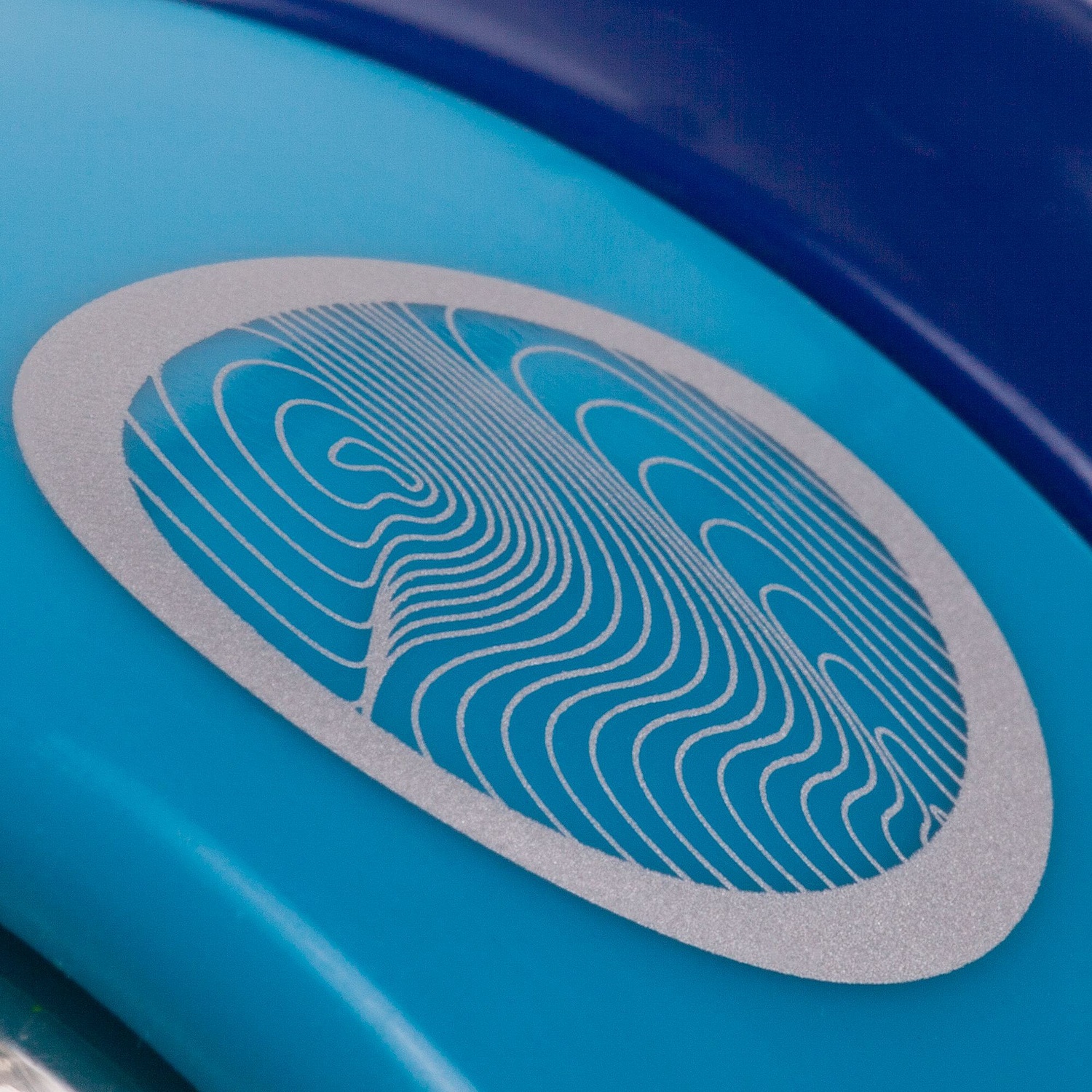 Шариковый ролик-массажер Blobus, синий с голубым с логотипом