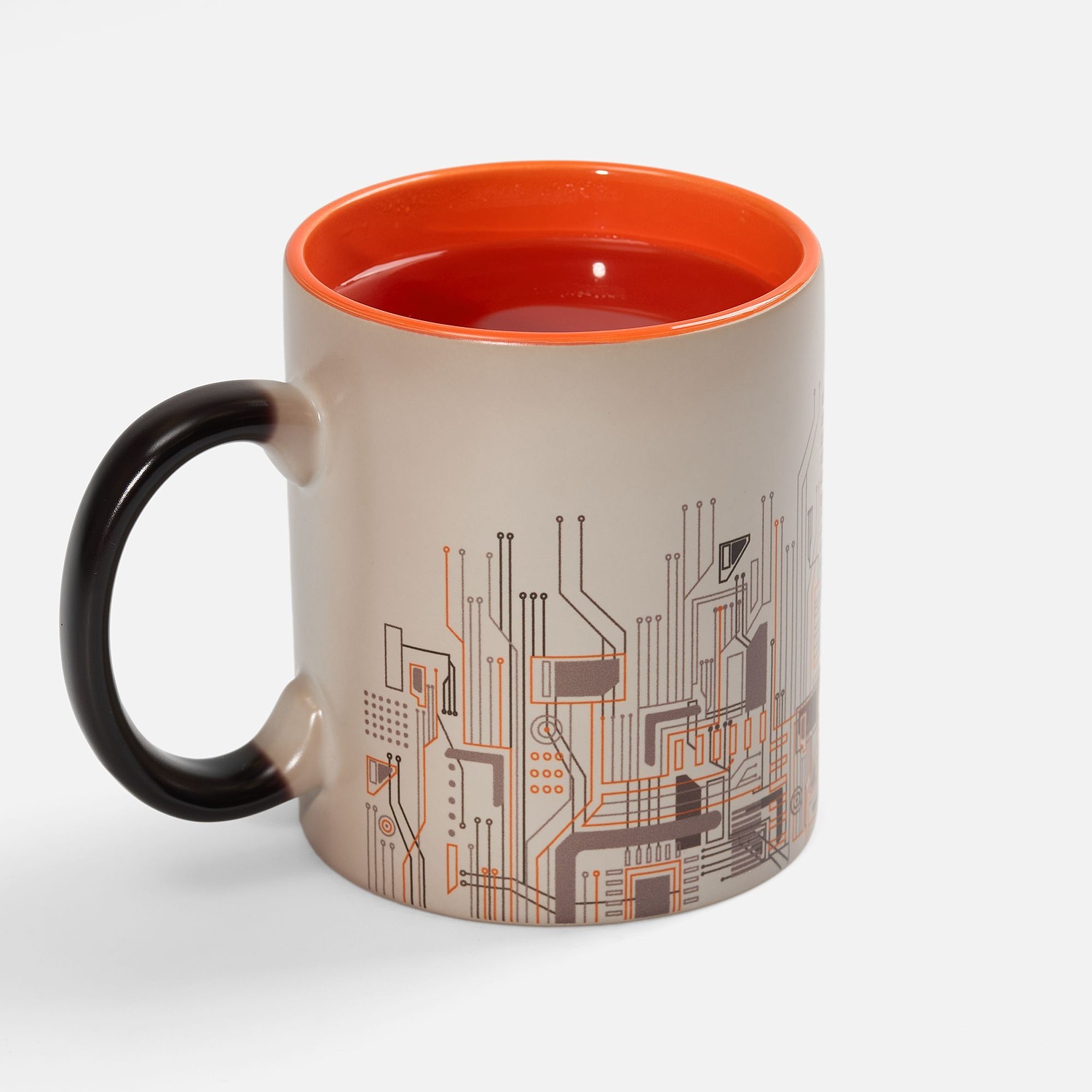 Кружка-хамелеон On Display, матовая, черная с зеленым