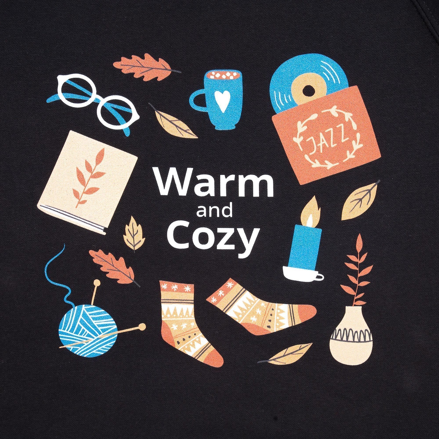 Свитшот унисекс Space, черный с логотипом