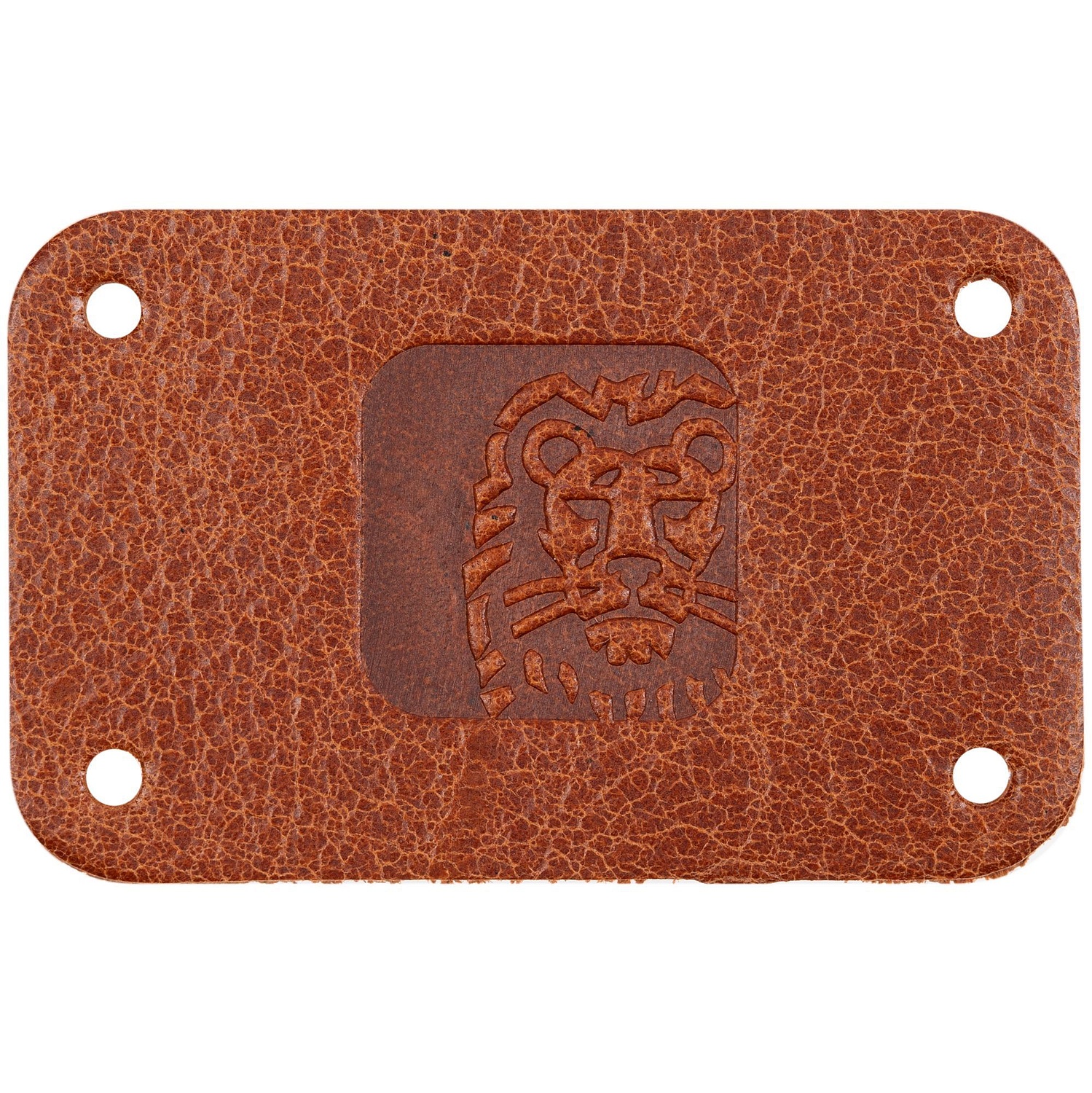 Лейбл кожаный Beta, S, горчичный с логотипом