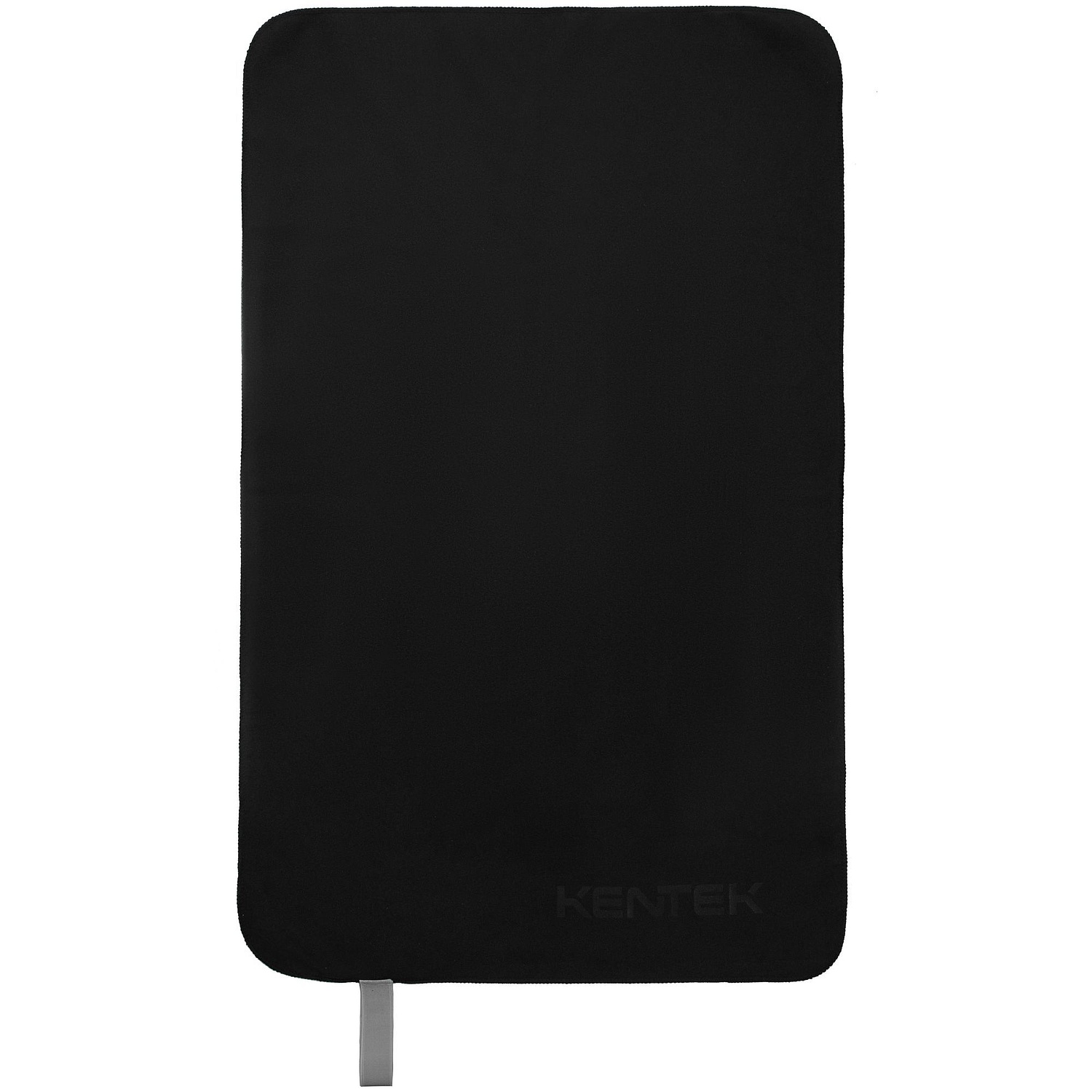 Спортивное полотенце Vigo Small, черное с логотипом