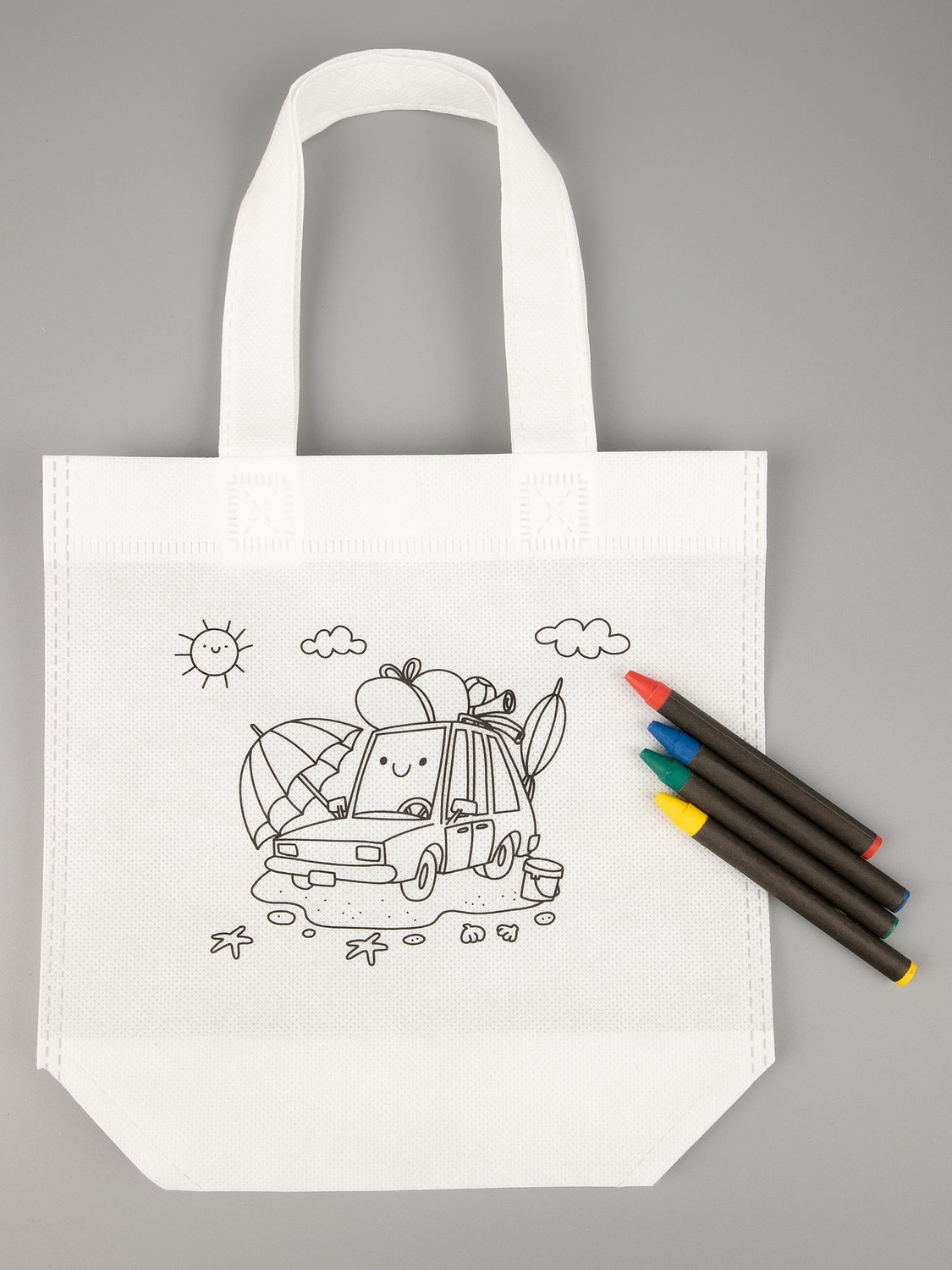 Сумка для раскрашивания Create, белая с логотипом