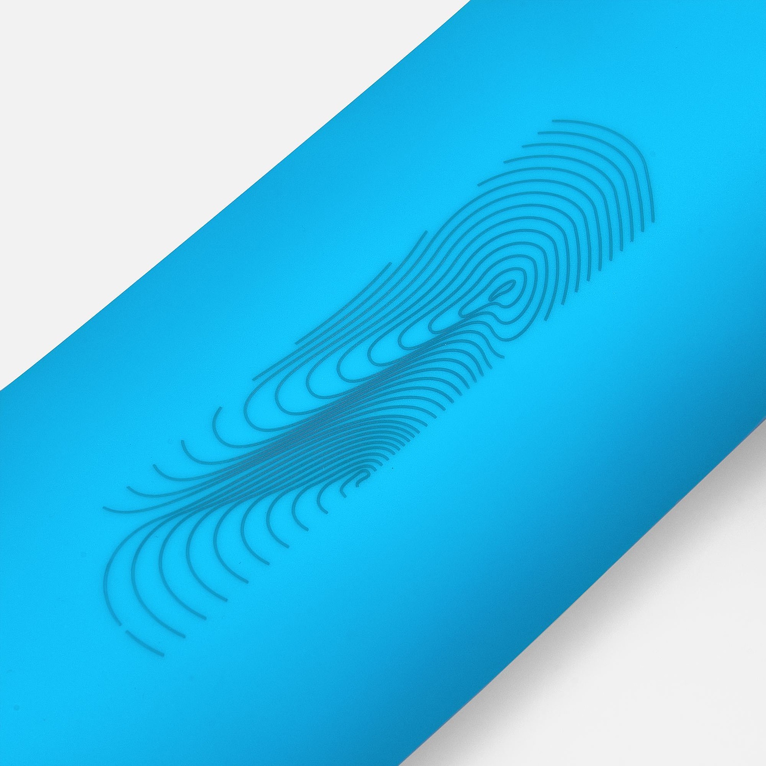 Складная бутылка для воды Langfossen, голубая с логотипом