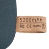 Внешний аккумулятор Pebble 5200, серо-синий с логотипом