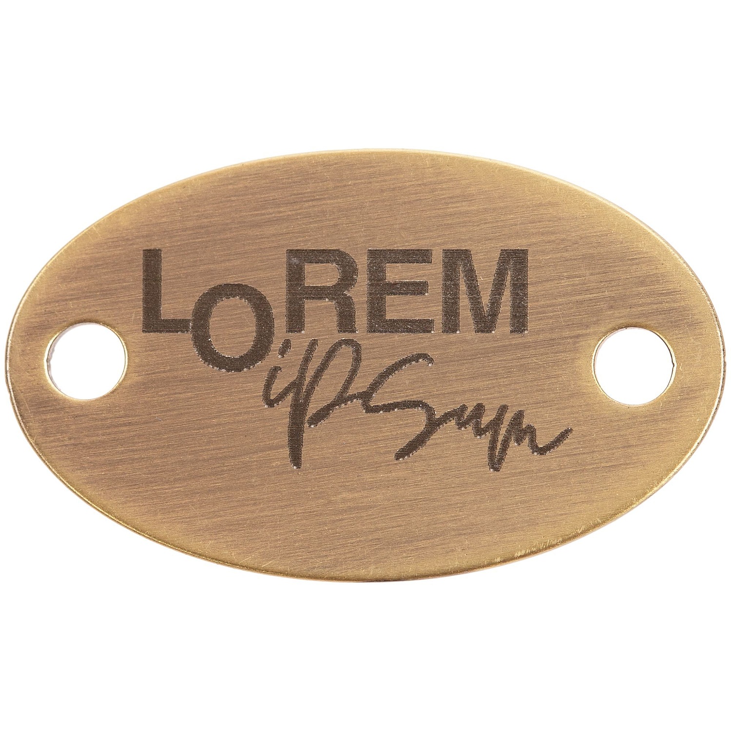 Шильдик металлический Alfa Oval, бронзовый с логотипом