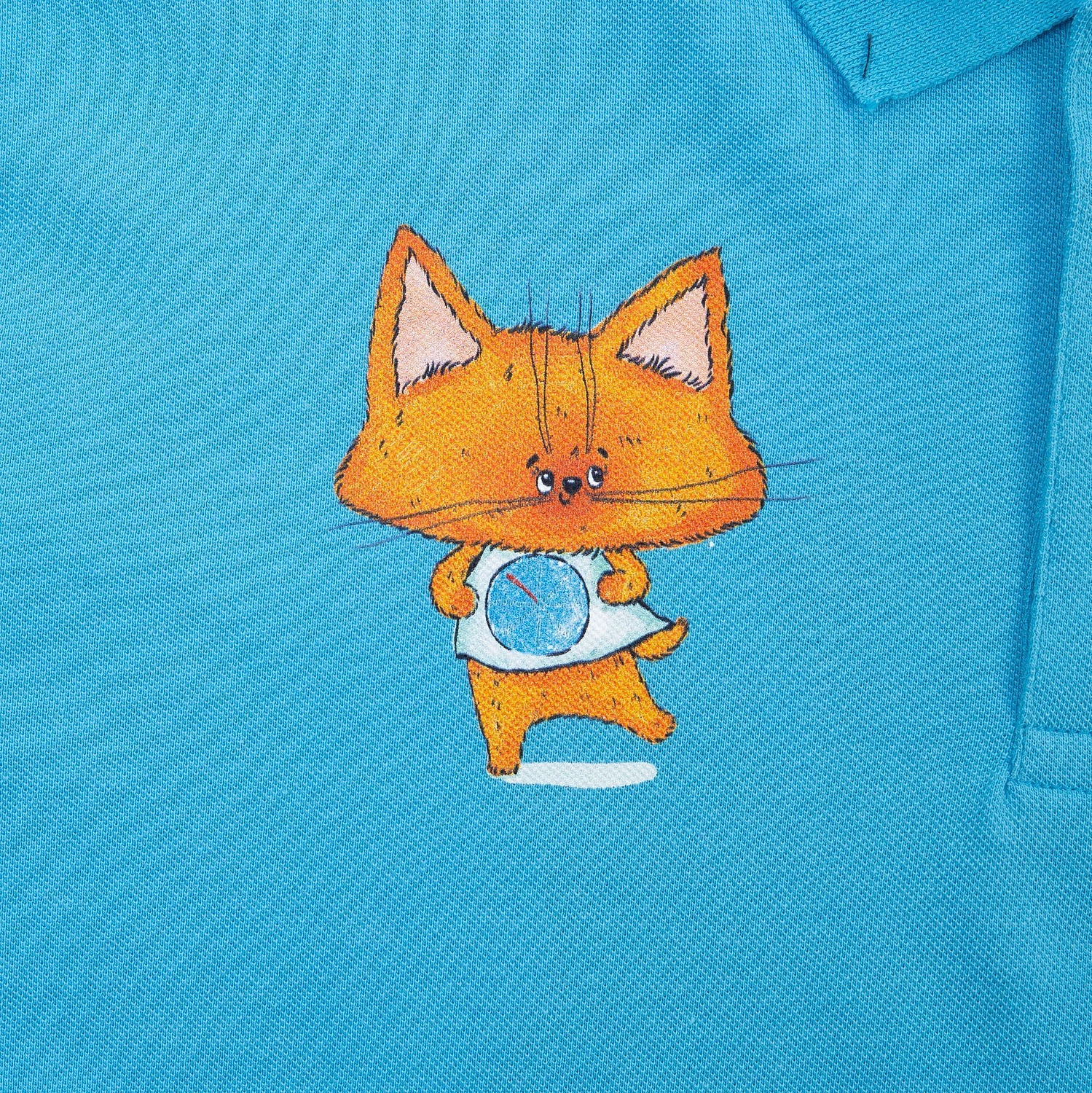 Рубашка поло мужская Inspire, бирюзовая с логотипом