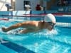 Шапочка для плавания Aquasana, белая с логотипом