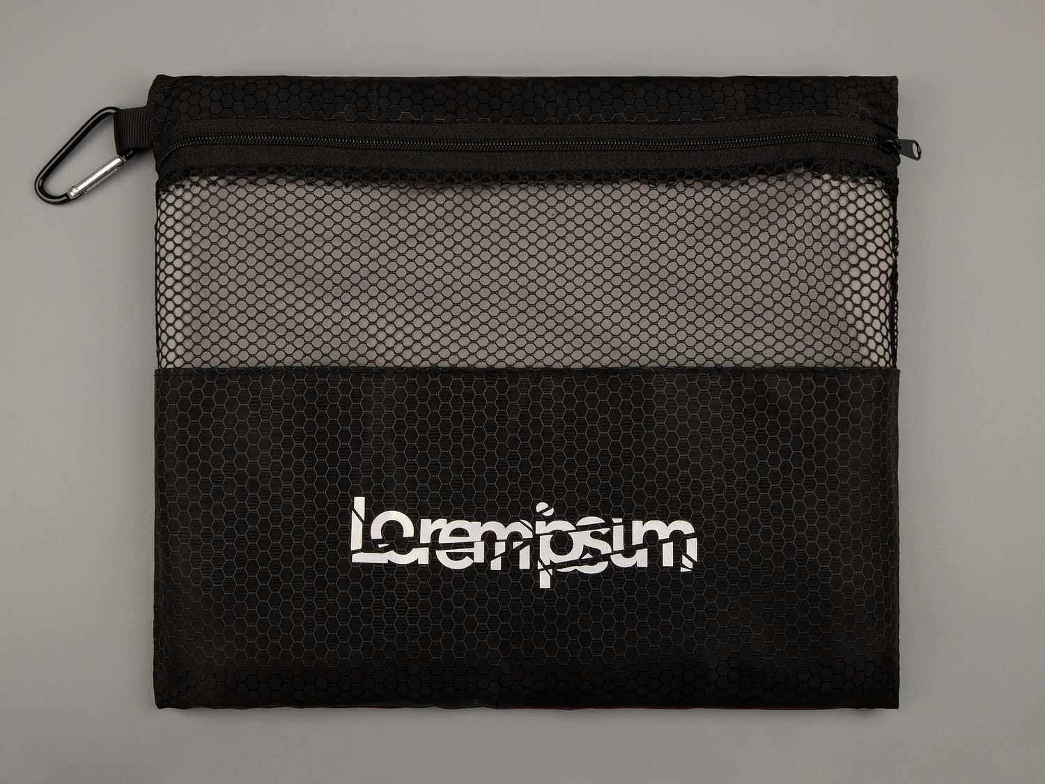 Полотенце спортивное Hard Work, серое с логотипом