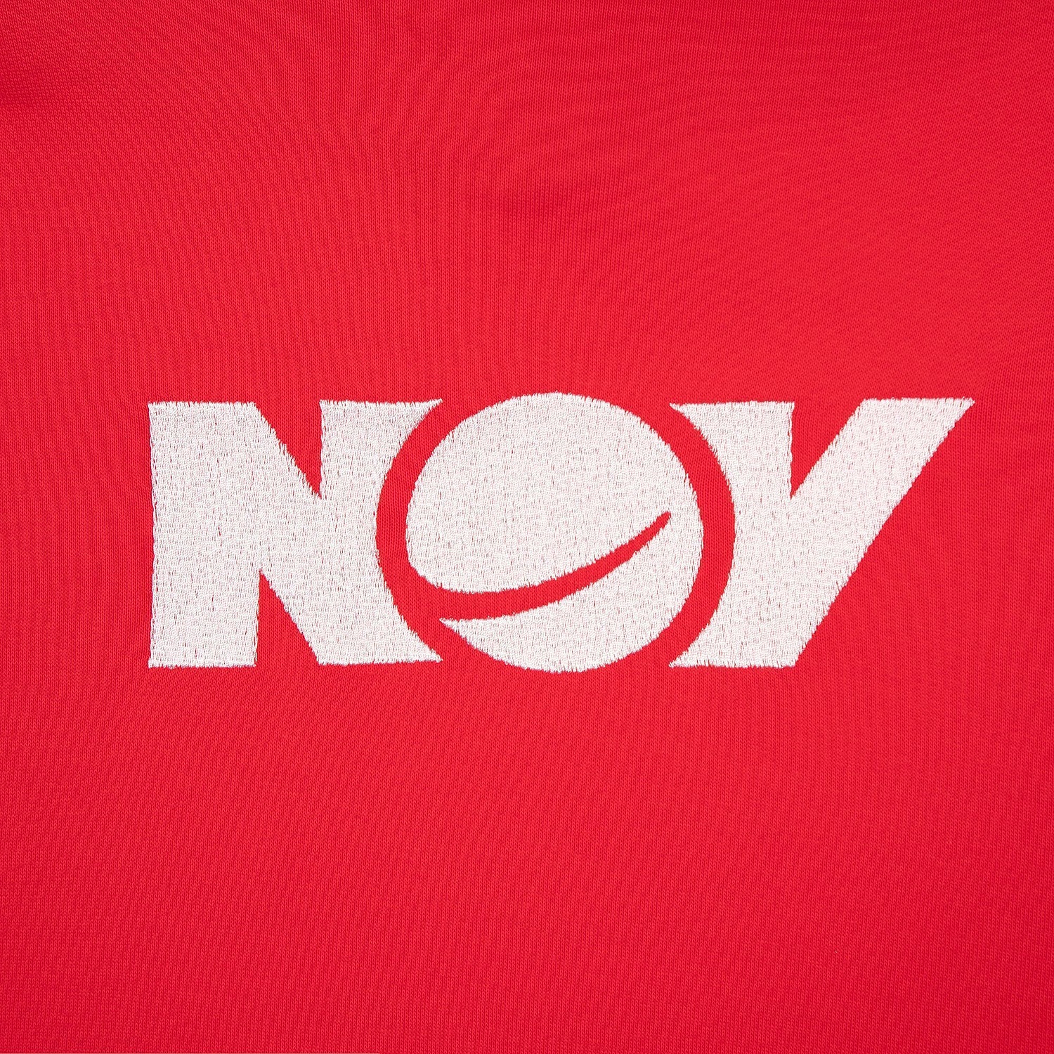 Худи оверсайз унисекс Outshine, красное с логотипом