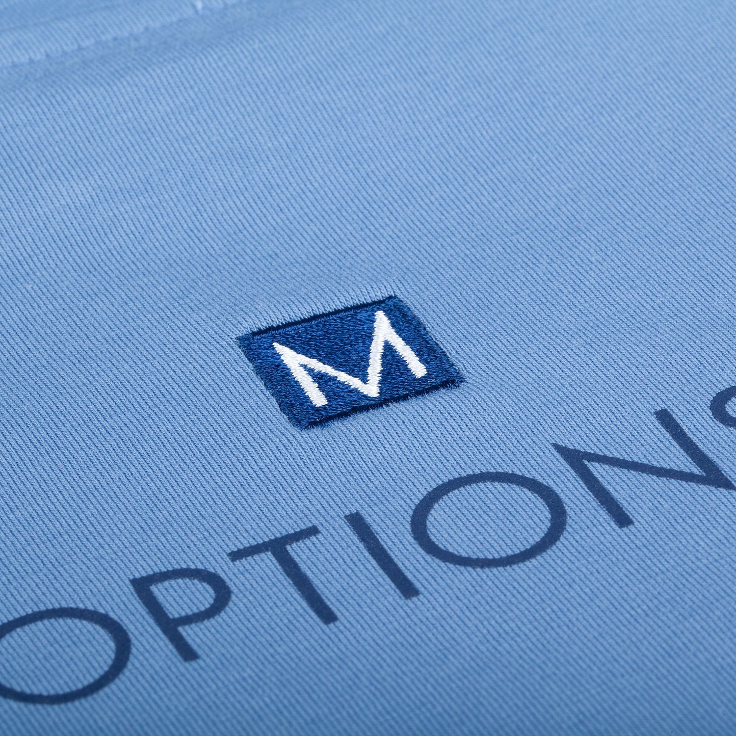 Футболка оверсайз Vozduh 2.0, синяя с логотипом