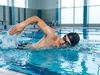 Очки для плавания зеркальные Underwater, черные с логотипом