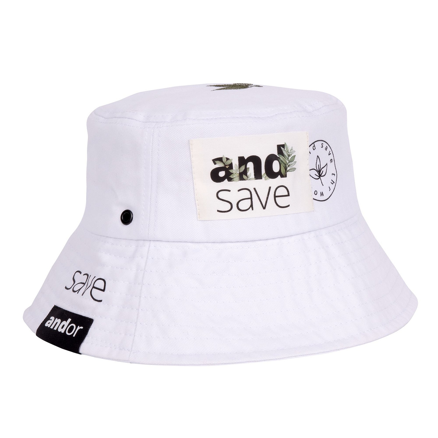 Панама C7, белая с логотипом