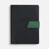 Ежедневник Boom, недатированный, черный с зеленым