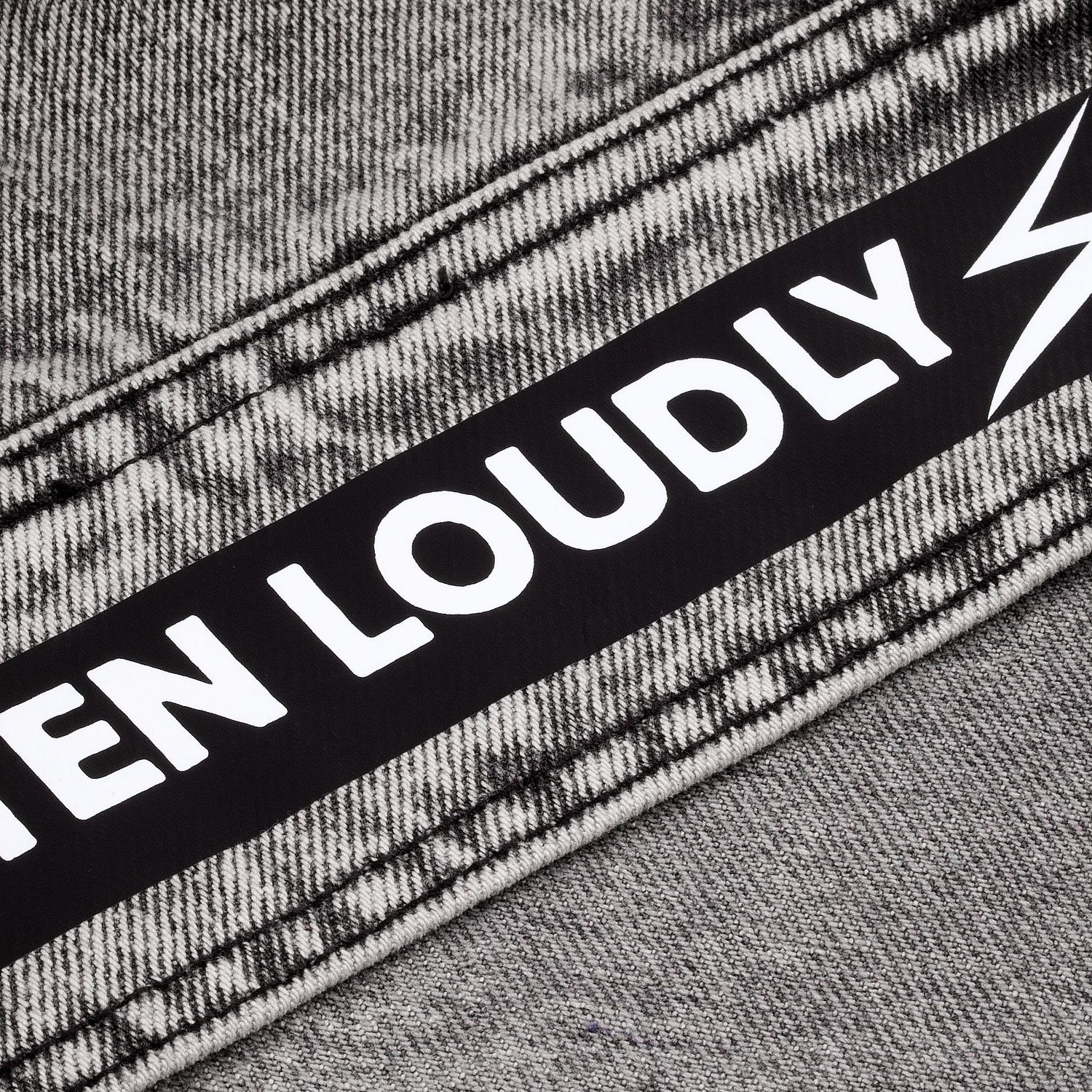 Куртка джинсовая O2, серая с логотипом