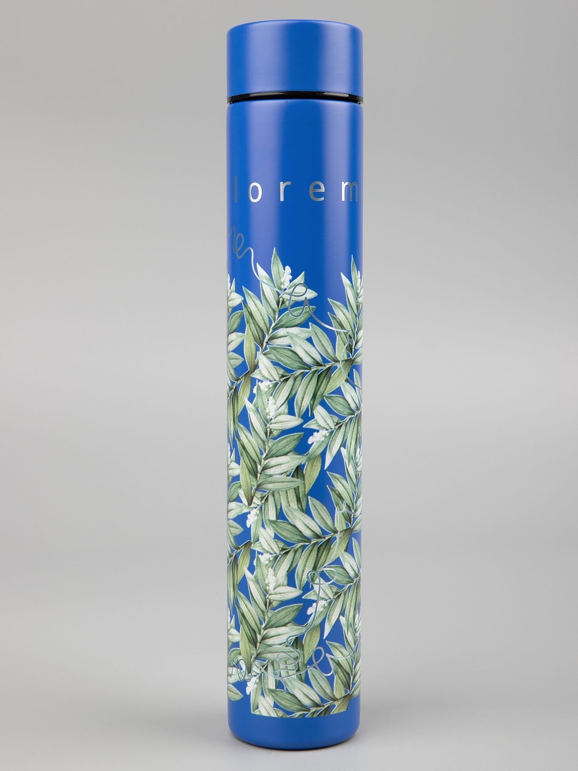 Термобутылка Metropolis, синяя с логотипом