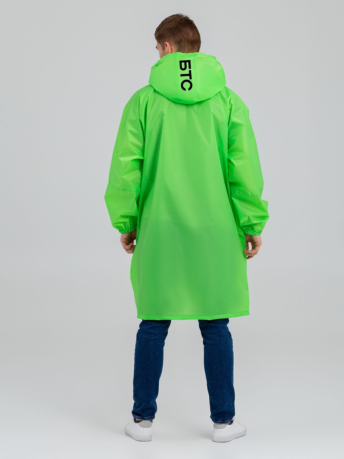 Дождевик-анорак Alatau, зеленое яблоко, единый размер с логотипом