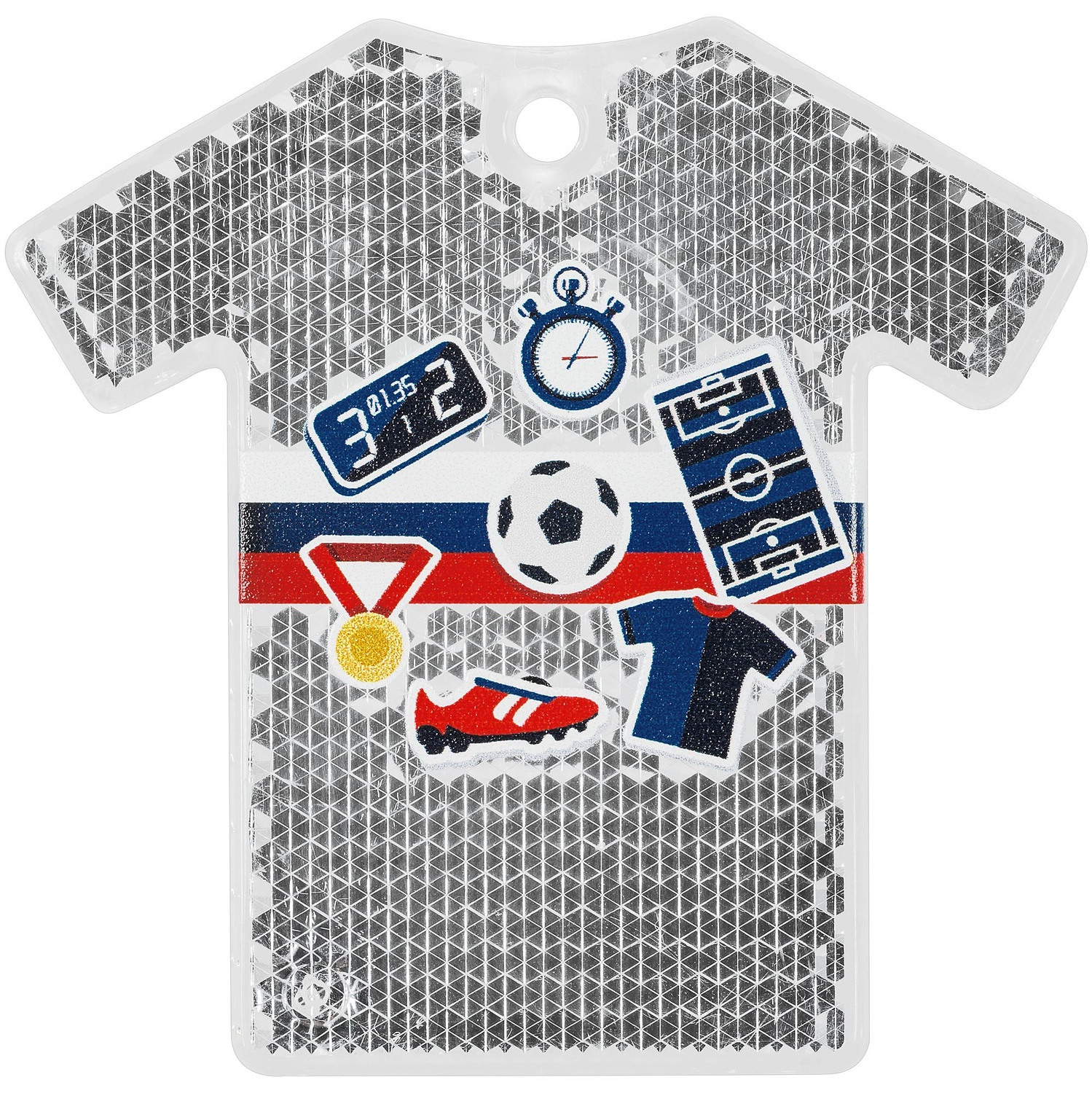 Светоотражатель «Футболка», белый с логотипом