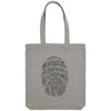 Холщовая сумка "Код вселенной", серая с логотипом