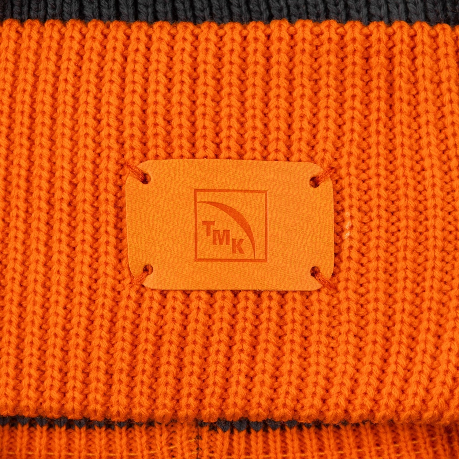 Шапка Snappy, темно-серая с оранжевым с логотипом