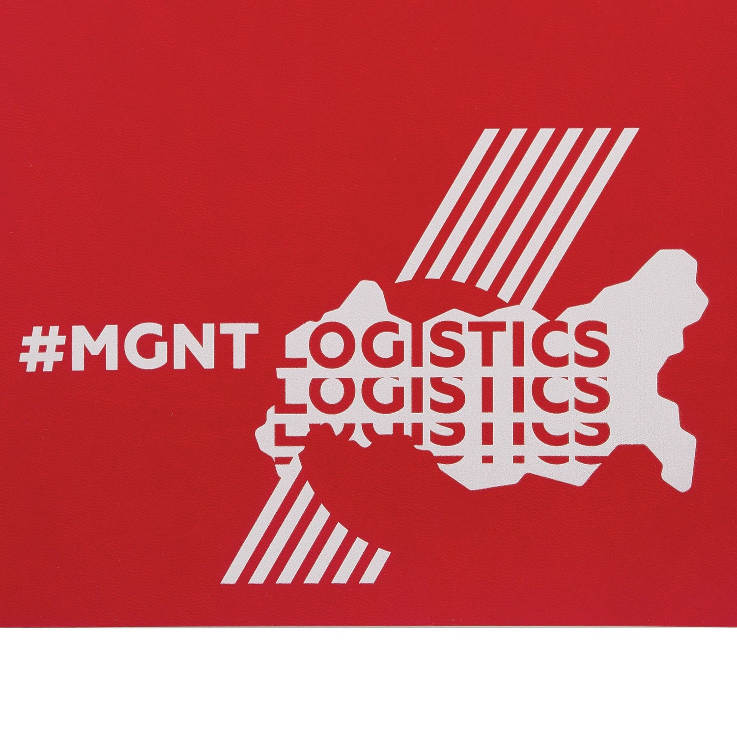 Ежедневник Flat Maxi, недатированный, красный с логотипом