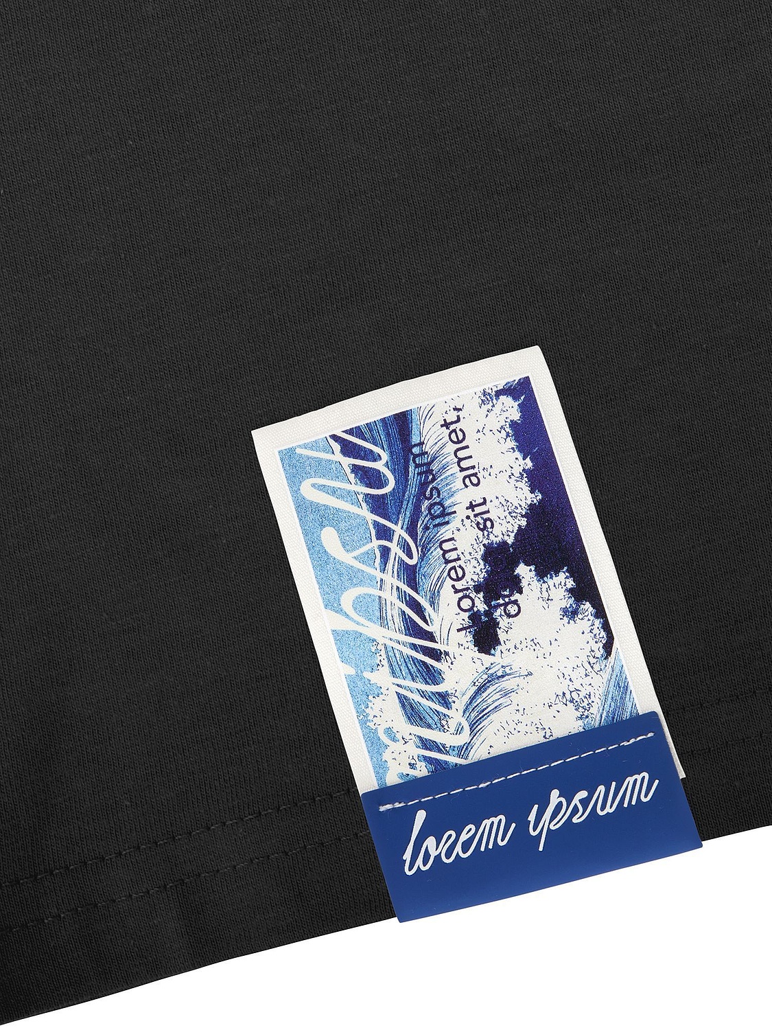 Футболка унисекс оверсайз T2, черная с логотипом