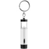 Брелок-фонарик Lantern Ray, белый с черным с логотипом