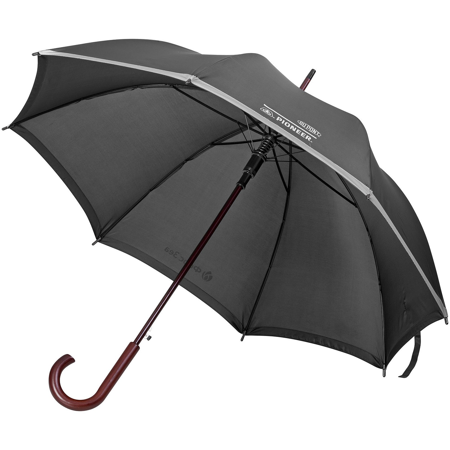 Зонт-трость светоотражающий Reflect, черный