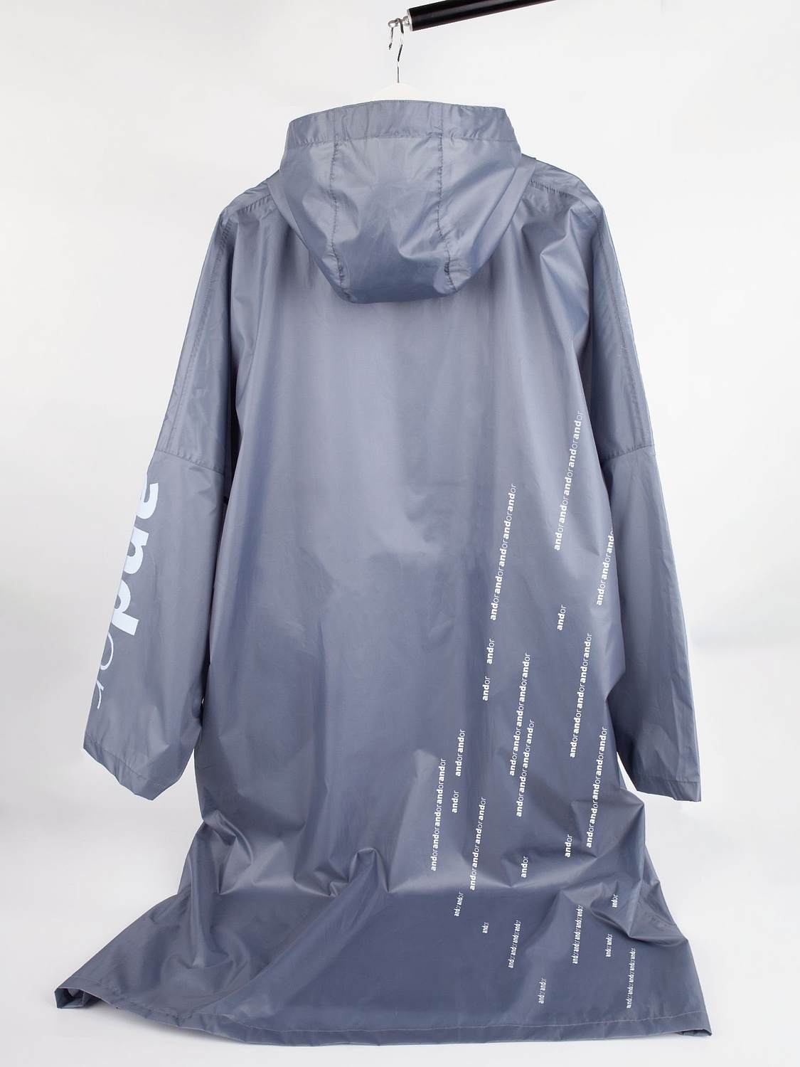 Дождевик-анорак R1, серый с логотипом