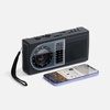 Bluetooth-колонка с радио Comradio, черная с логотипом