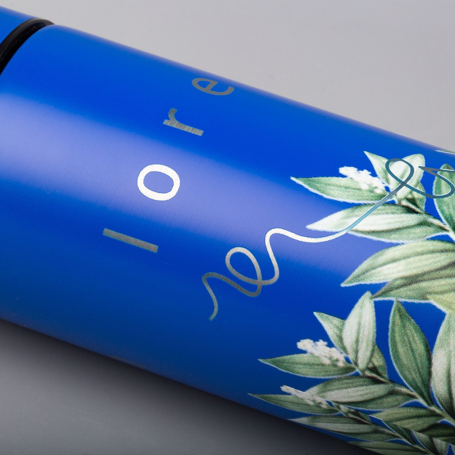 Термобутылка Metropolis, синяя с логотипом