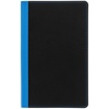 Ежедневник Nice Twice, недатированный, черный с голубым с логотипом