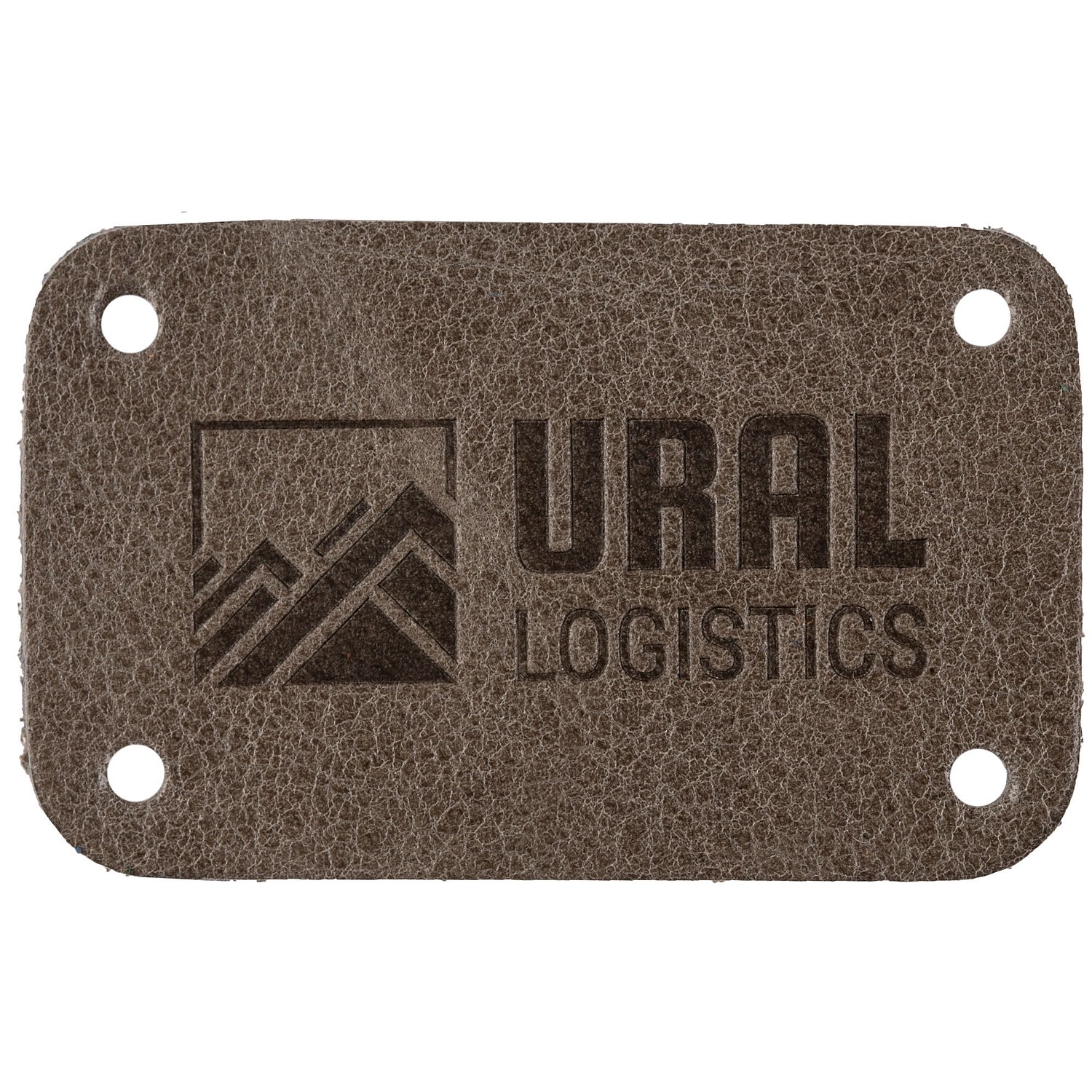 Лейбл кожаный Beta, S, серый с логотипом