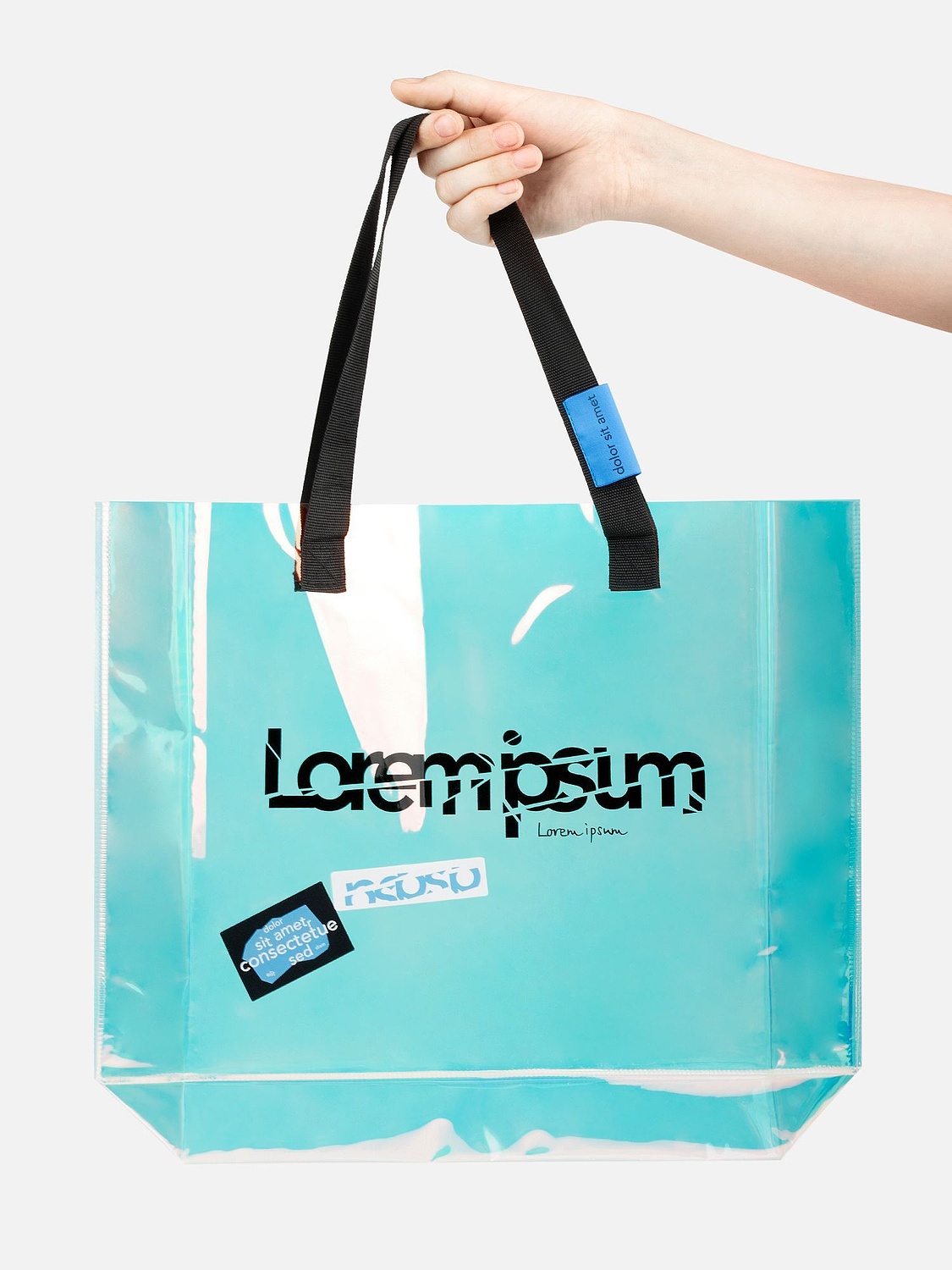 Наклейка тканевая Lunga, S, белая с логотипом