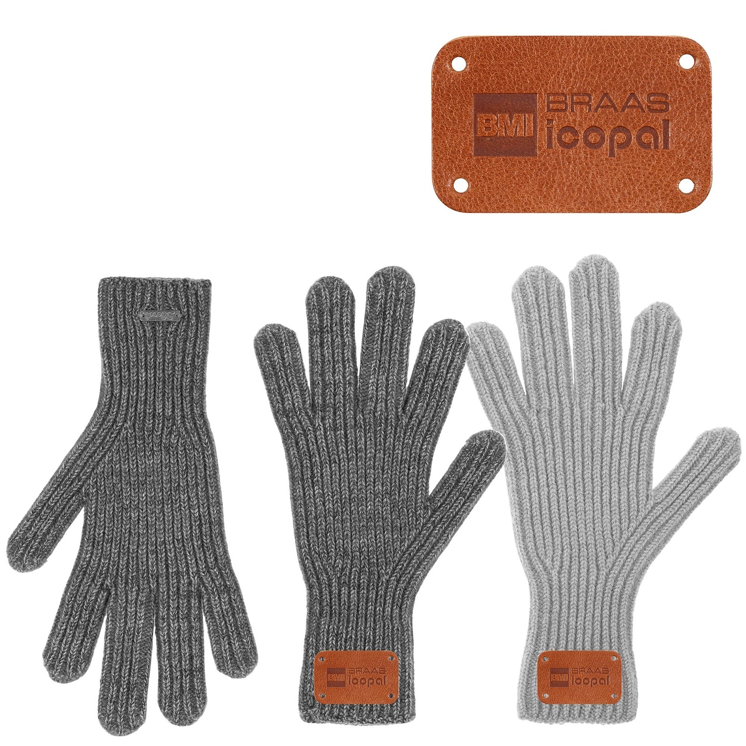 Лейбл кожаный Beta, S, горчичный с логотипом