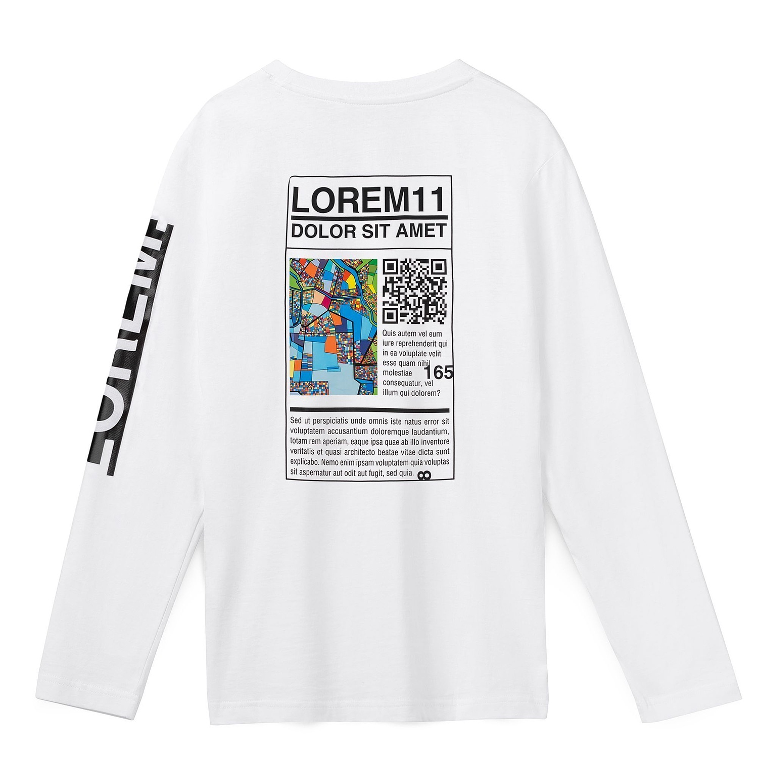 Футболка с длинным рукавом Lehta, белая с логотипом